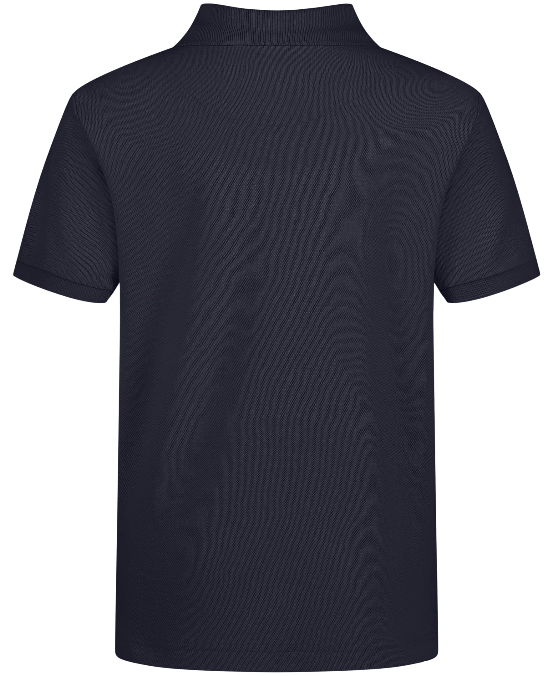 Nautica Boys' School Uniform Short Sleeve Polo Shirt, Button Closure, Comfortable & Soft Pique Fabric