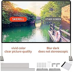 Projector Screen with Stand 120 inch Portable