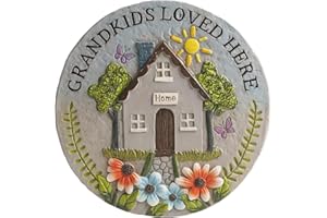 Bechivie Grandma Garden Stepping Stone Yard Walkway Step Stone Grandma Gifts from Grandchildren Home Outdoor Decor Lawn Concrete Stepping Stones with Sayings Outside Decorations