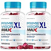 (2 Pack) Prime Vigor XL Max - PrimeVigor XL Max Gummies for Men - Maximum Strength, Prime Vigorxl Male Gummys, PrimeVigorMax Advanced Formula, PrimeVigorGummies Supplement, 120 Gummies for 2 Months