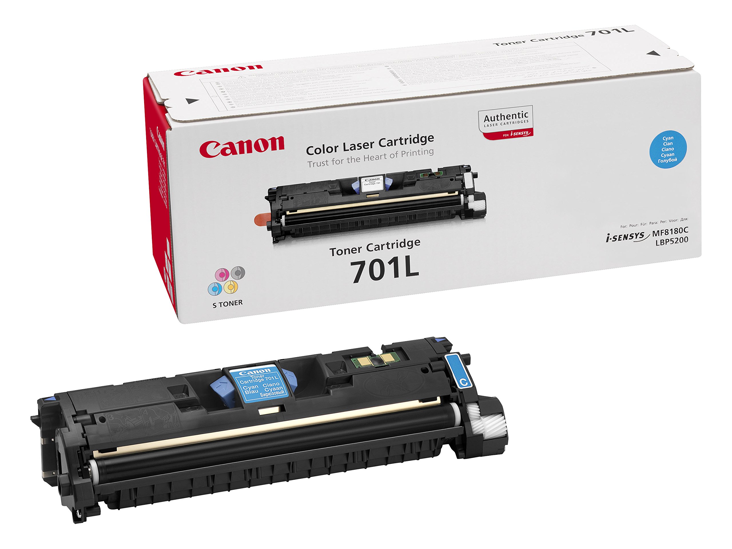 Canon 701L CRG701LC - 9290A003 laser toner cartridge - 1 x cyan blue - 2000 pages MF8180 MF8180C LBP5200 MF 8180 MF 8180C LBP 5200