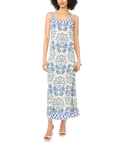 vince camuto blue floral dress Womens Thick Strap Maxi Dress, Opulent Blue, X-Small at Amazon Women's Clothing store Low-Inventory-Spring Size:IT 40 - US 9 to 9.5 tailored fit ASOS Design - Dropped