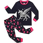 RKOIAN Little Girls' Long Sleeve Pajamas Sets Toddler 100% Cotton Pjs Kids Sleepwears
