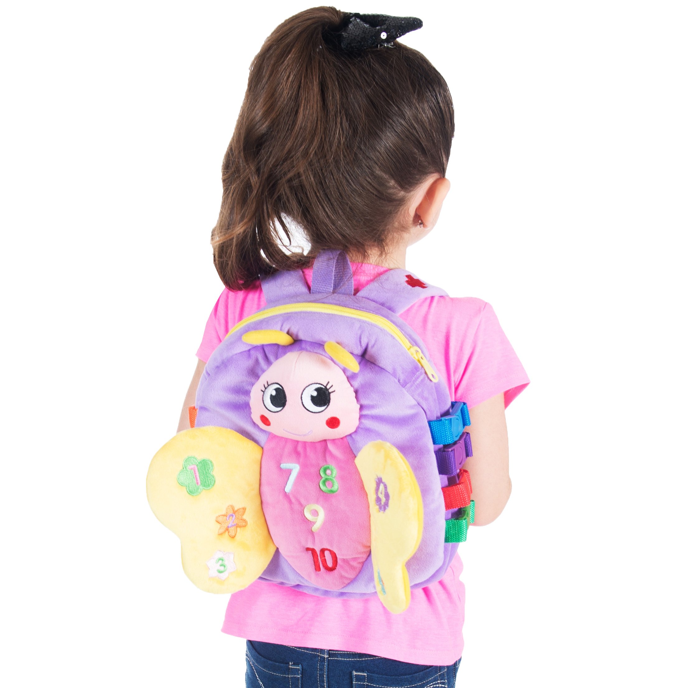 BUCKLE TOY "Blossom" Butterfly Backpack Toddler Early Learning Basic Life eBay