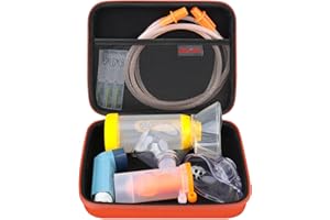 Elonbo Carrying Case for Mayluck 5PCS Accessories Replacement Set, Nebulizer Replacement Parts Kits Travel Case, Nebulizer Tubing Mouthpiece Accessories Replacement Set Storage Holder Bag (Case Only)