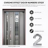 Rubigo 3D Chrome Effect Door Numbers 0-99 ABS Self Adhesive Silver view 2