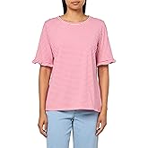 Jones New York Womens Mini Yd Feeder Stripe Elbow Ruffle SLV T