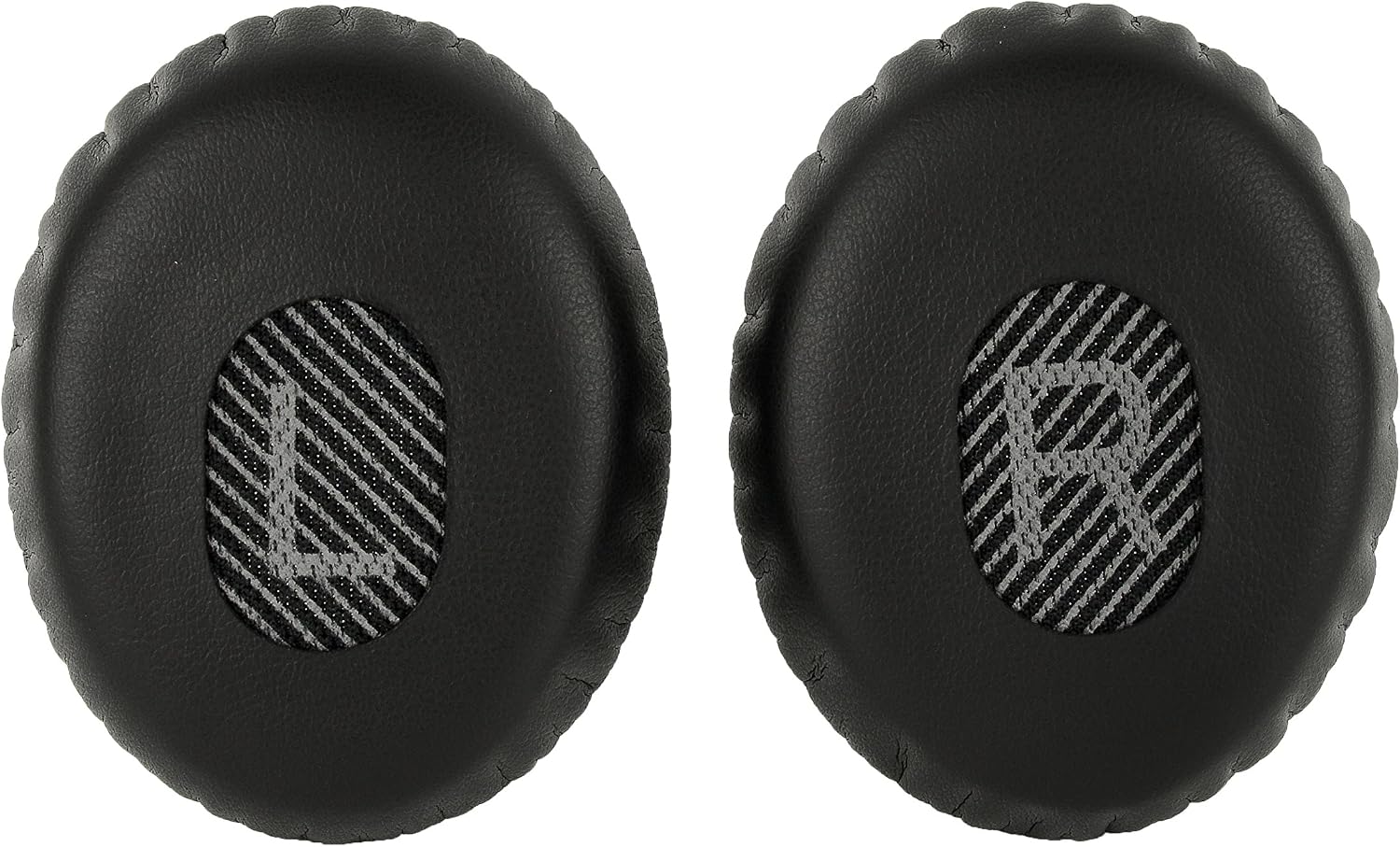 Premium Ear Pads Compatible with Bose QuietComfort 3 (QC3) and Bose On-Ear (OE) Headphones with Grey/Black scrims and L and R Lettering. Premium Protein Leather - Image 3
