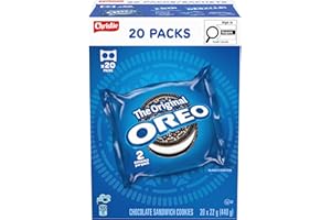 OREO Chocolate Sandwich Cookies, 20 Original Snack Packs (individually wrapped), 40 Cookies, School Snacks, Lunch Snacks, Bir