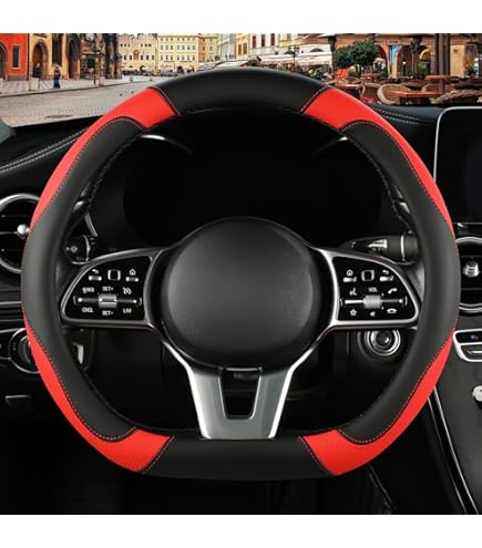 Builllin D Cut Steering Wheel Cover Shaped Flat Bottom...