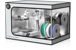 TOPCUBE - Case for Bambu Lab A1 Mini Combo 3D Printer, Stainless Steel Frame Housing with LED Light, Fireproof, Dustproof, No