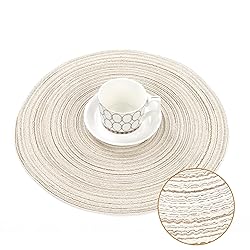 SHACOS Round Braided Placemats Set of 4 Washable