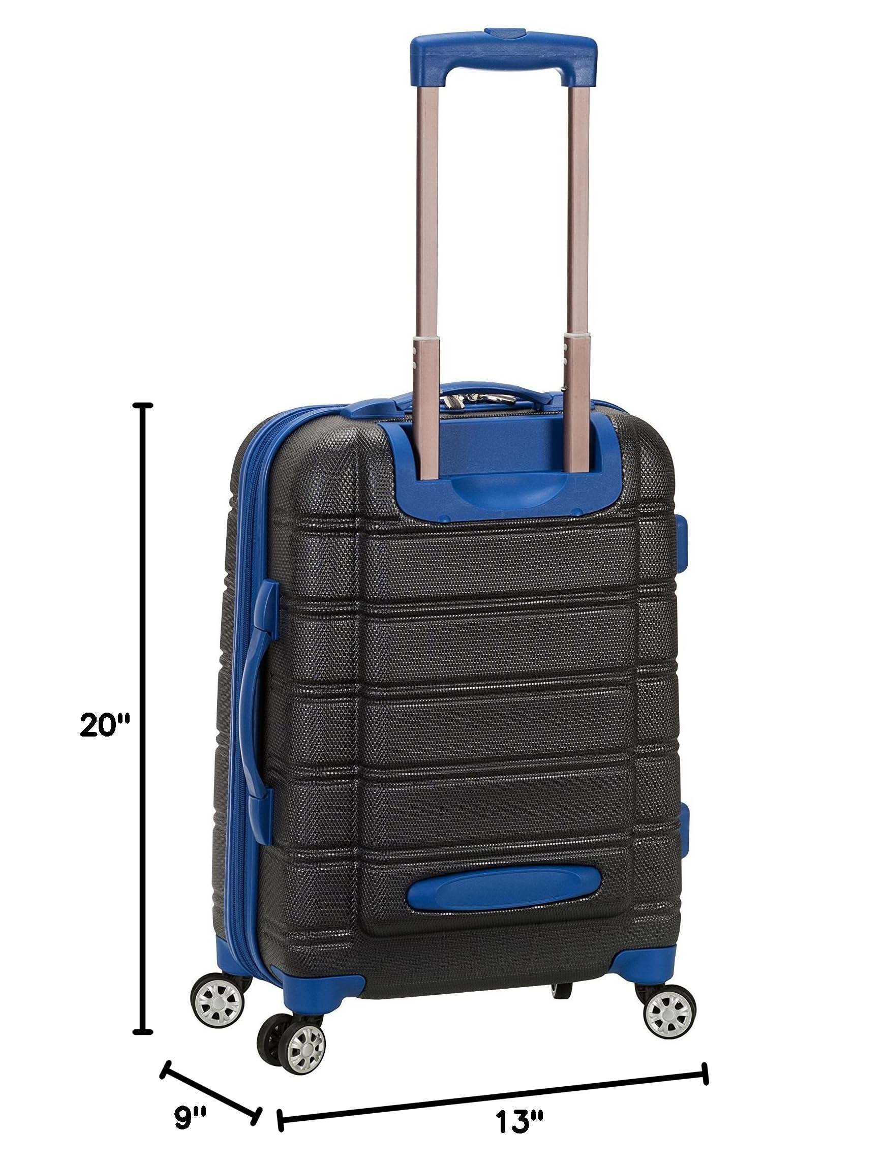 Rockland Melbourne Hardside Expandable Spinner Wheel Luggage, Grey, Carry-On 20-Inch