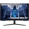 SAMSUNG 32" Odyssey Neo G7 4K UHD 165Hz 1ms G-Sync 1000R Curved Gaming Monitor, Quantum HDR2000, AMD FreeSync Premium Pro, Ultrawide Game View, DisplayPort, HDMI, Height Adjustable Stand, Black, 2022