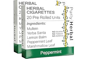 Herbal Cigarettes | Peppermint | 40 Herbal Cigarettes | Tobacco & Nicotine Free | Premium Blend