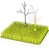 Boon Lawn Countertop Baby Bottle Drying Rack Bundle - Includes Lawn, Twig, and Stem Baby Accessories - Baby Bottle Organizer and Storage - Baby Bottle-Feeding Supplies - 3 Count