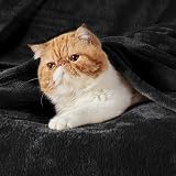 Bedsure Fleece Throw Blanket Sofa 130x150 cm Black view 2