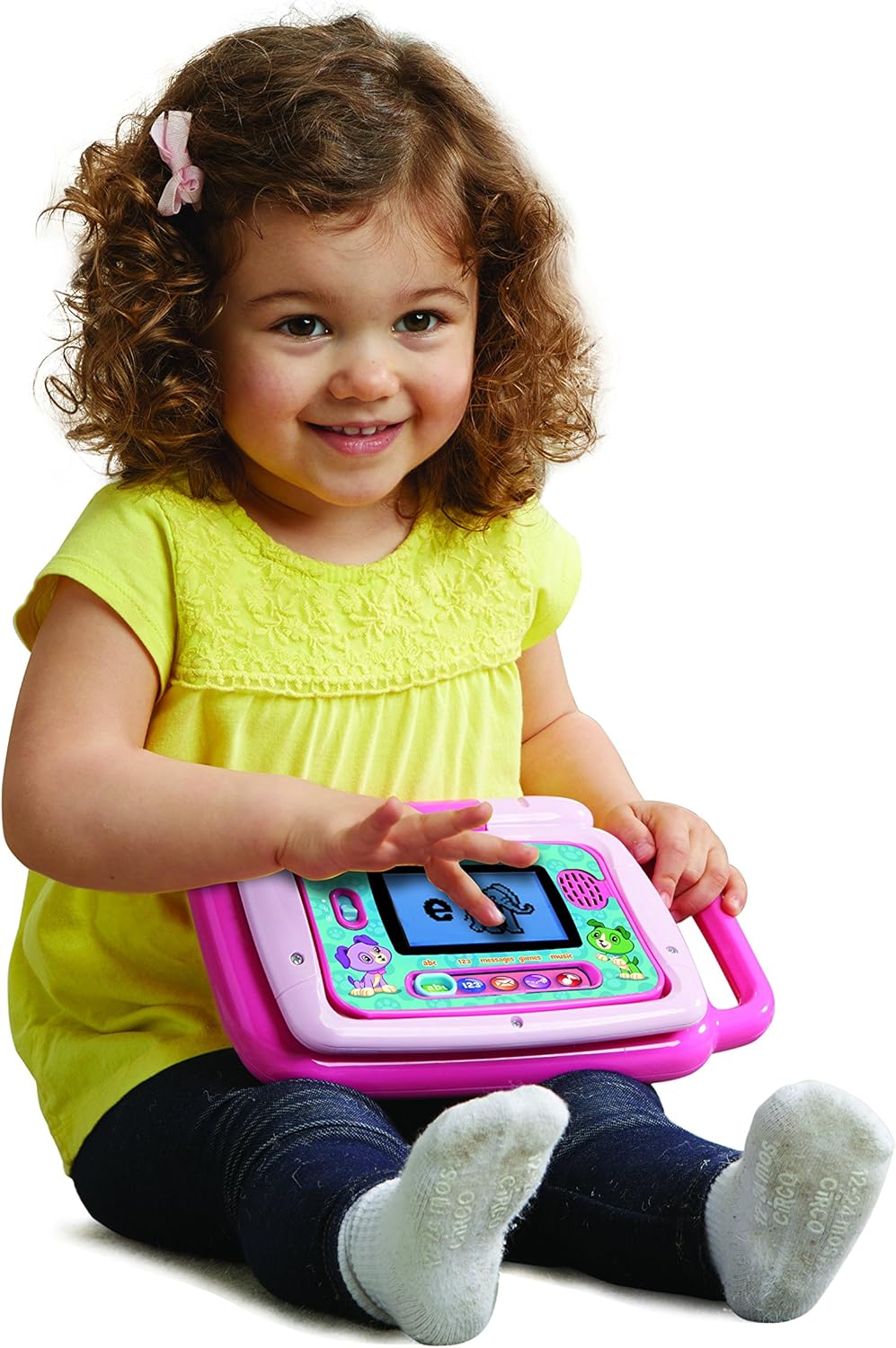 LeapFrog 2 in 1 LeapTop Touch Laptop, Pink, Learning Tablet for Kids