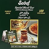 Sadaf Cardamom Tea Bags | Special Blend Cardamom Ceylon Black Tea | Quicktea Product harvested in Sri Lanka | 100 bags (Pack 