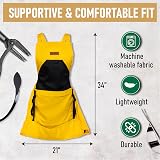 Grampa's Weeder Cross Back Garden Apron with Large Pockets - Yellow view 6