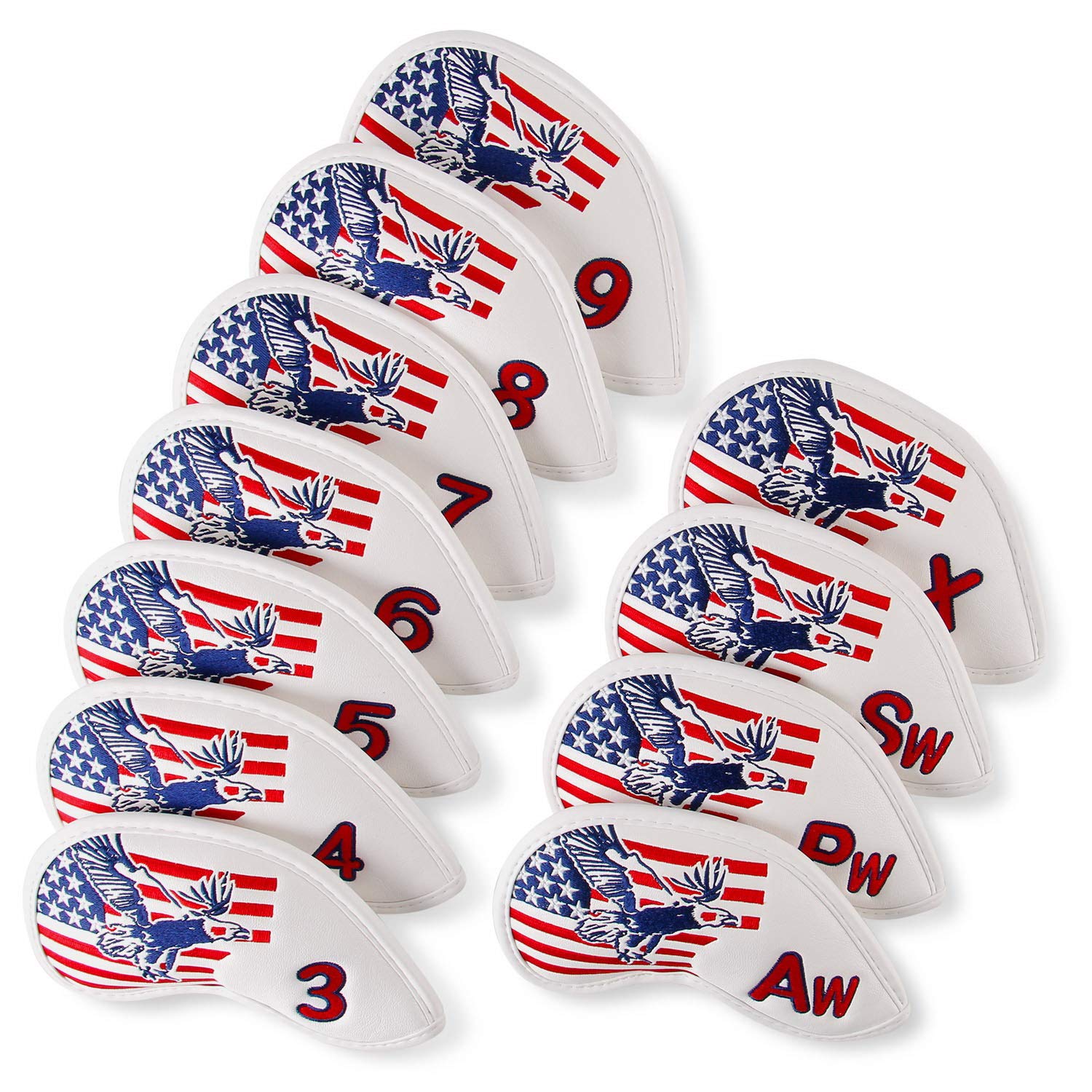 Montela Golf USA Eagle Golf Iron Covers Fit Titleist Taylormade Callaway Mizino Pxg