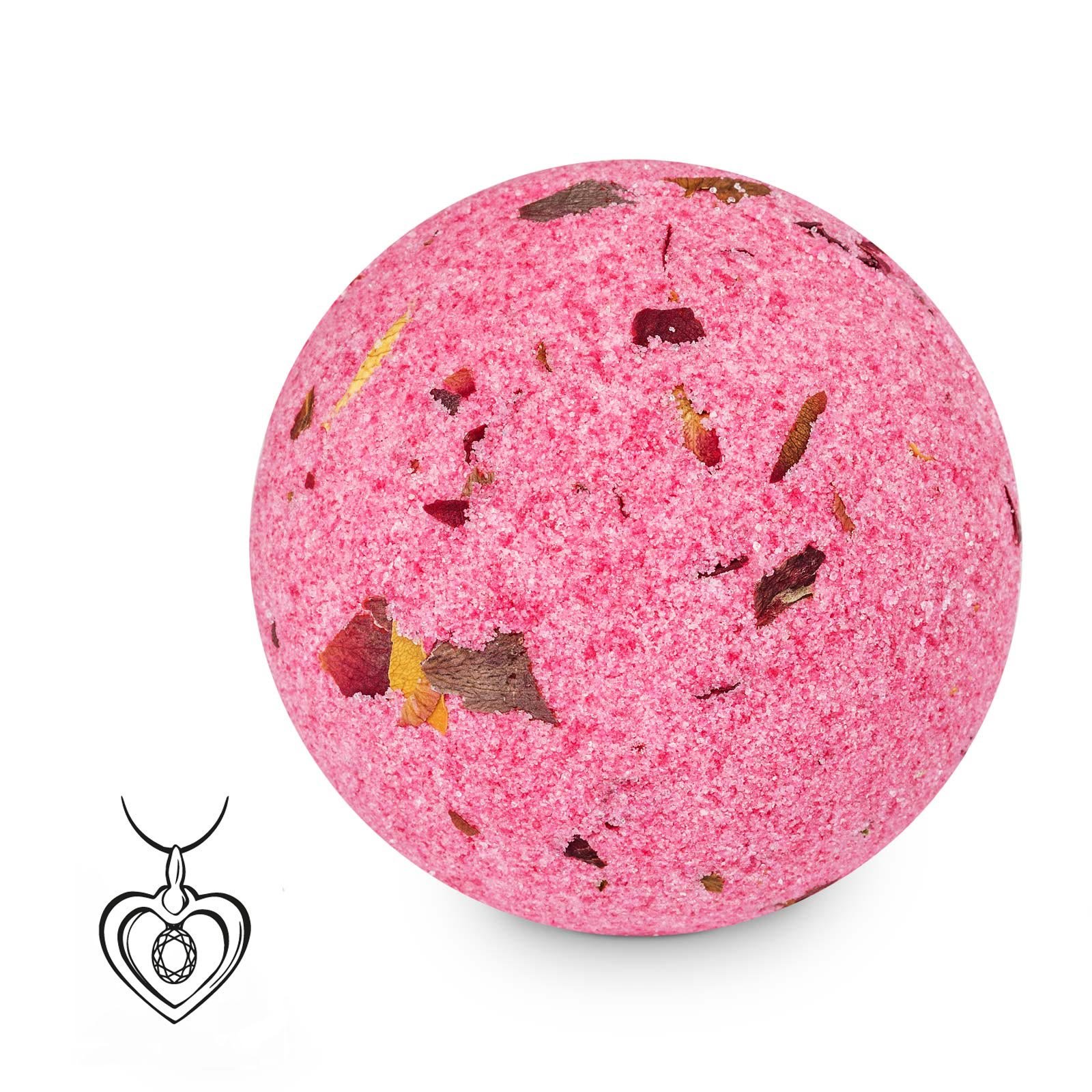 JewelBath - Bath bomb"Rose" with a silver jewellery surprise (Pendant)