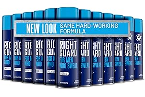 Right Guard Sport Unscented Antiperspirant & Deodorant Spray - 4-in-1 Protection Spray Deodorant For Men, Blocks Sweat, 48-Hour Odor Protection, Quick-Drying, & Long-Lasting, 6oz (12 Pack)