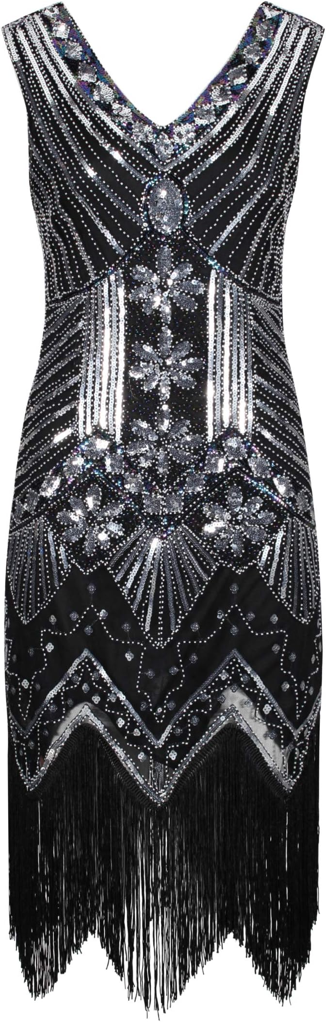 Ro Rox Gloria Great Gatsby Costume 1920's Cocktail Party Tassel Flapper Dress