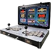 WYGAMING Portable 20000 in 1 Metal Box 3D Arcade Game Console, 22 inch Screen Retro Electronic Game Console, with Search/Hide/Save/Load/Pause Functions
