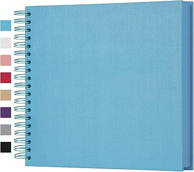 DIY Scrapbook Fotoalbum Hardcover Kraft blanko Seite Hochzeit Jubiläum Fotoalbum Familie Scrapbook 10 Inch blau