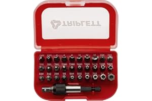 Triplett TSBK-001 Security Bit Kit 32-Piece Kit with 30 Industrial-Grade Bits for Tamper Proof Fasteners