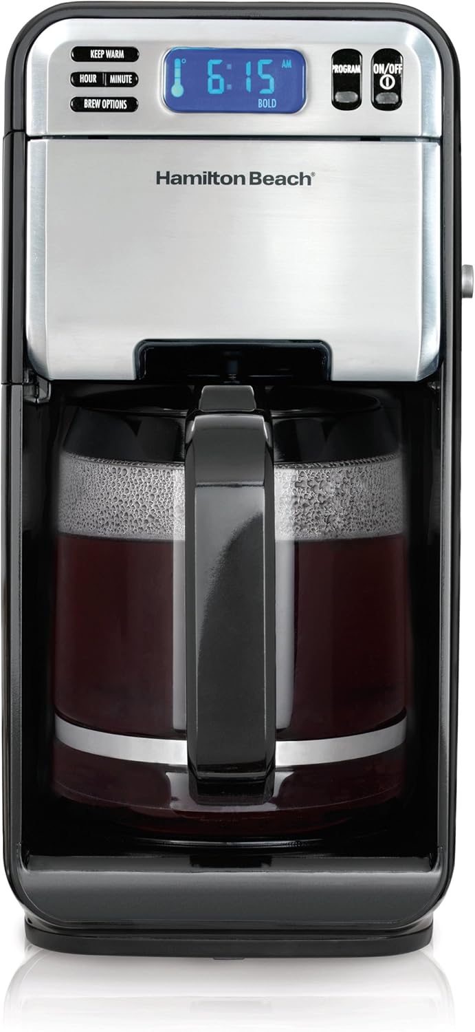 Hamilton Beach 12-Cup Digital Coffee Maker, Stainless Steel (46201) (Discontinued Model)