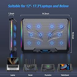 Trullypine Laptop Cooling Pad with 12 Quiet