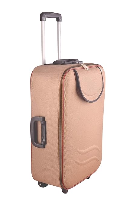 UNIVERSAL TRAVELLER Polyester 24 Beige Soft Sided Suitcases & Trolley Bags