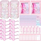 Huquary 84 Pcs Friendship Party Favors Bulk Popular Singer Valentine Day Gifts12 Set Friendship Bracelets Heart Sunglasses Hair Ties Thanks Card for Retro Y2k Fans Women Teens Exchange Prizes&gifts