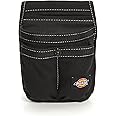 Dickies Storage Pouch for Tool and Work Belts, 4 Pockets, Cushioned Slip Pocket, Durable Canvas, Snap-Back Compatible with 3-inch Belts, Black