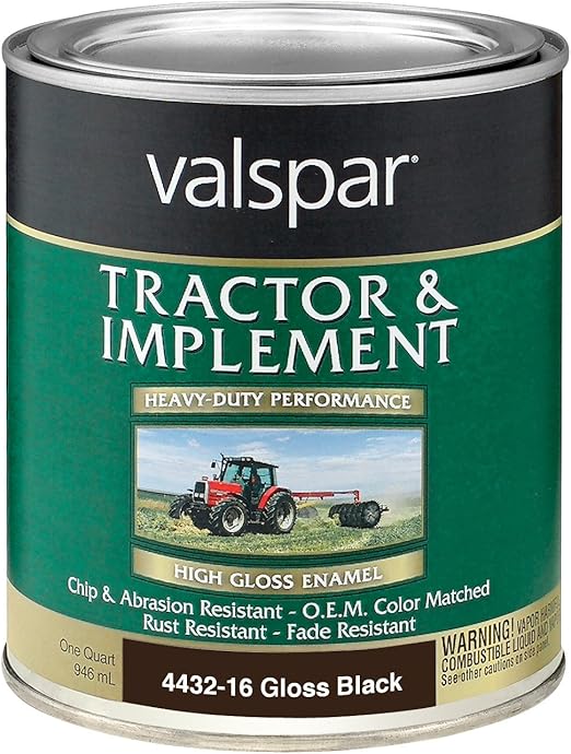 Valspar 443216 Gloss Black Tractor and Implement Paint 1