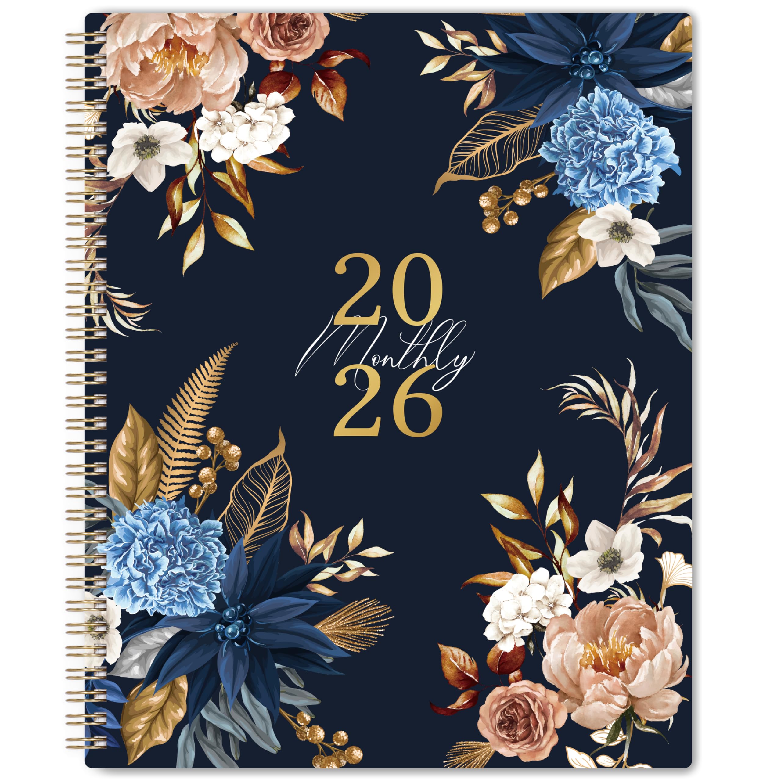 Photo 1 of 2026 Monthly Planner - 9'' x 11'', Monthly Planner/Calendar 2026, from Jan.-Dec. 2026, 12 Month Calendar with Tabs, Premium Paper, Twin-wire Binding, Inner Pocket, Note Pages