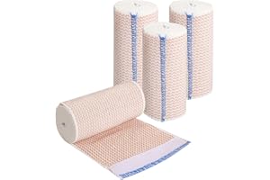 4Pcs Premium Elastic Bandage Wrap 4 Inch Compression Wrap Bandage Lymphedema Wraps for Legs, Ankle, Knee, Tummy