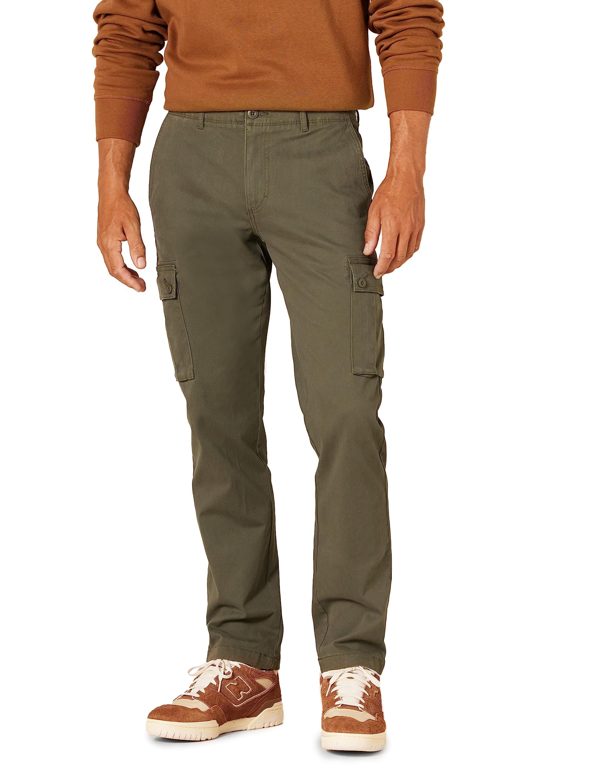 Photo 1 of Amazon Essentials Men's Slim-Fit Stretch Cargo Pant (Available in Big & Tall), Olive, 31W x 32L