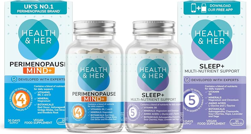 Health and Her Perimenopause Mind+ Day & Night Bundle - 1 Month Vegan