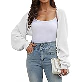 ZUGJAM Women's Cropped Cardigan Bolero Shrug Sweater 2025