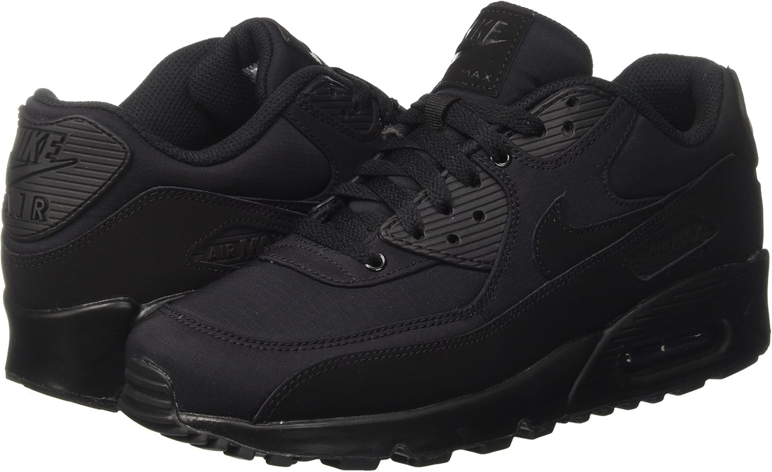 nike air max 90 black leather mens trainers