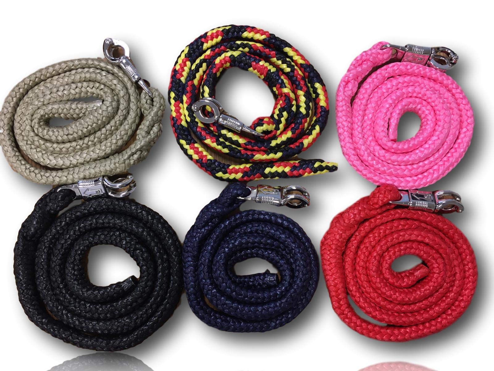 Pferdelinis Horse LEASH, 1.60 m (dark blue), with panic hook for horses, ponies, shetty, donkey tether, lightweight, ideal for controlled guiding, tying, grass or walking with your pet