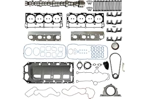 TKUASWEB 5.7 HEMI Engine Camshaft Timing Chain Kit w/MDS Lifters Head Gaskets & Bolts Fit for Ram 1500 Dodge Durango Charger Challenger Chrysler 300 Aspen Jeep Grand Cherokee 5.7L V8 2009-2015 53022263AF