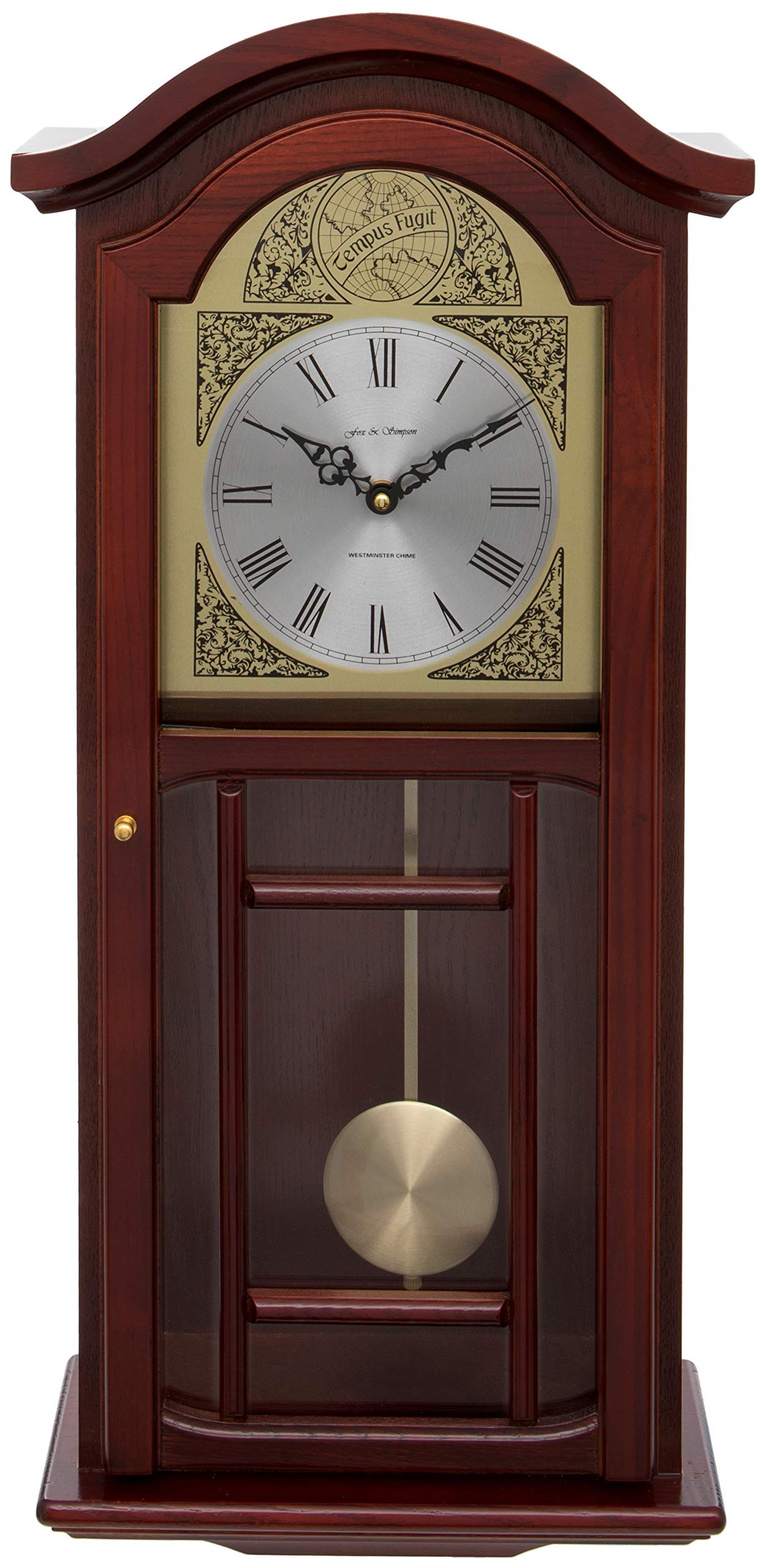 Fox and Simpson Kempston Pendulum Wall Clock (Walnut)