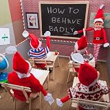 GLOW Naughty Little Xmas Elf Set of 2 Playful Elves with Soft Body Vinyl Face view 3