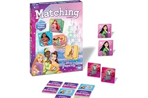 Wonder Forge Disney Princess Matching Game - Fun Memory Game for Kids Ages 3 and Up - Toddler Learning Toy Featuring Belle, Ariel, and Elsa and more Disney Princesses - Packaging May Vary