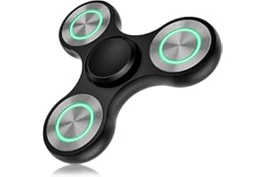 Fidget Toy Spinner with Luminous Light, Ultra Durable Stainless Steel Bearing High Speed 4-10 Mins Hand Metal Spinner, EDC AD