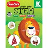 Evan-Moor Smart Start STEM Workbook, Kindergarten, Science, Technology, Engineering, Math, Hands On Activities, Problem Solving, Critical Thinking, Fine Motor Skills, Sequencing, Animals, Homeschool